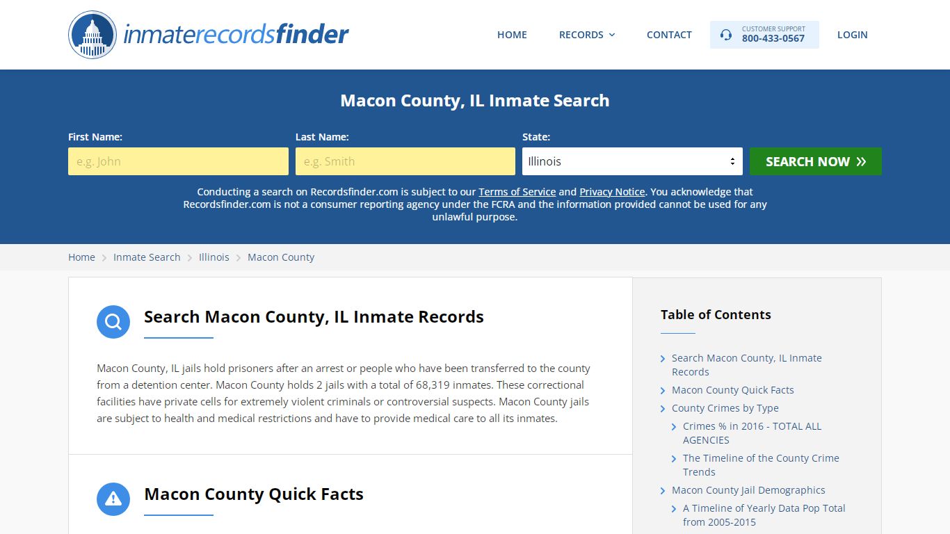 Macon County, IL Inmate Lookup & Jail Records Online