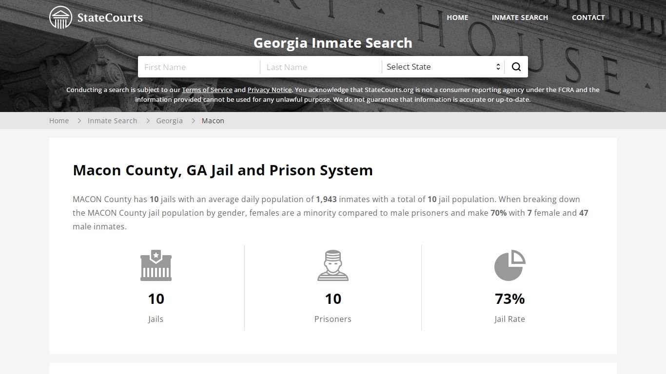 Macon County, GA Inmate Search - StateCourts