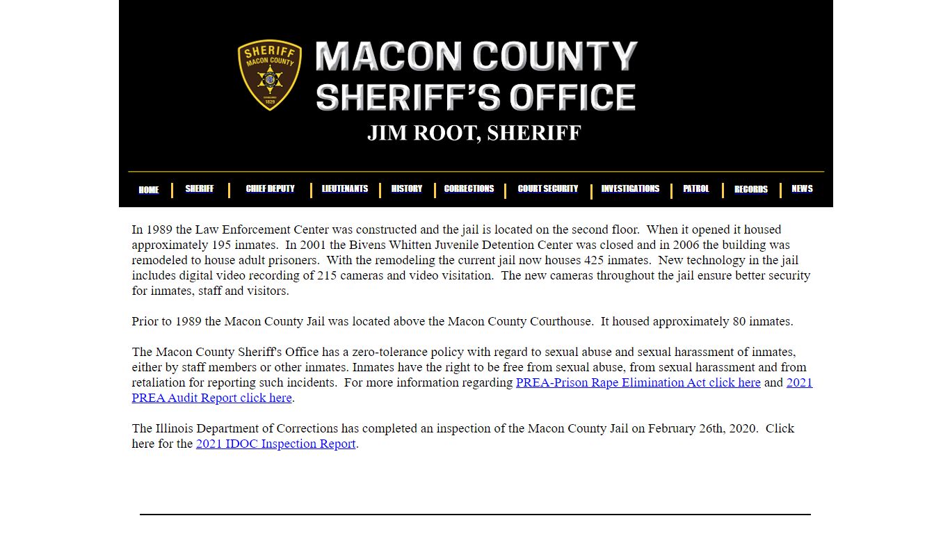 Macon County Sheriff's Office - Corrections Page